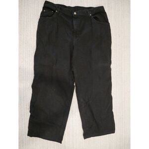L.L.Bean Double L Black Jeans Women's 20W Regular 100% Cotton Straight Leg